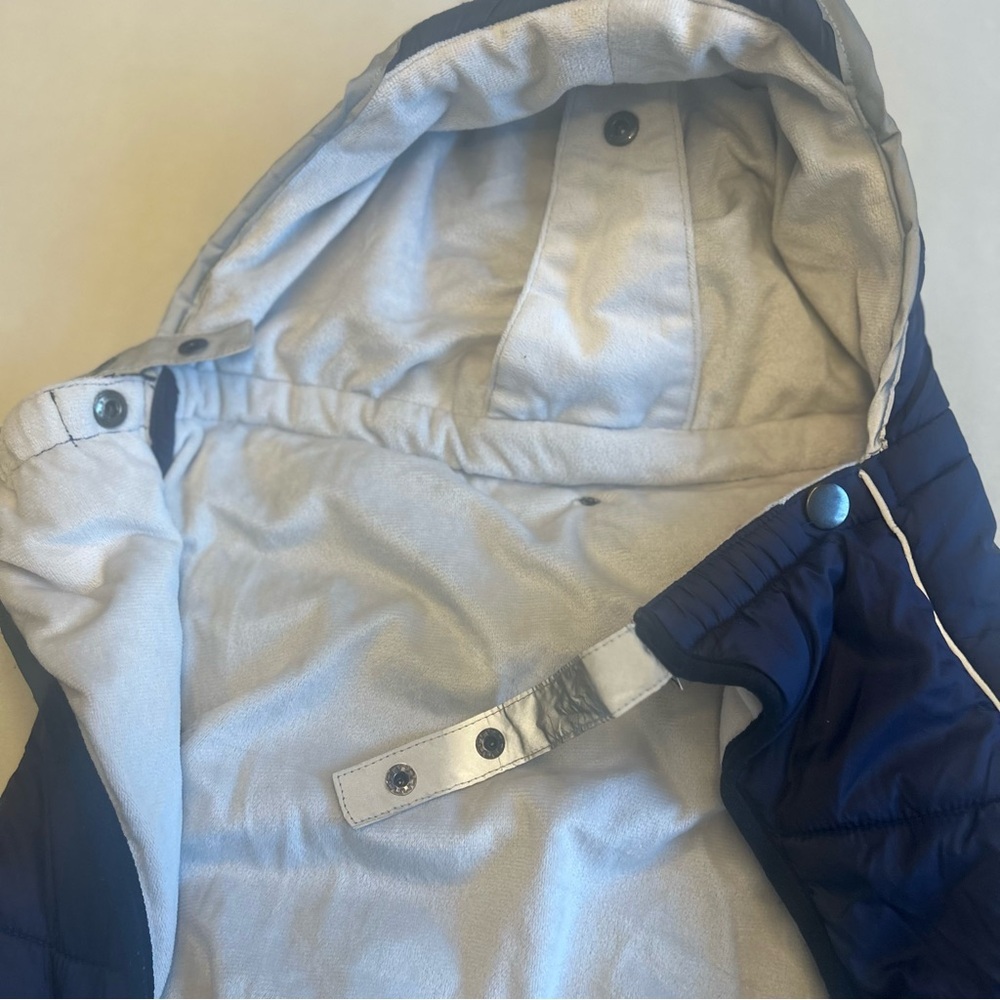 Stroller liner / baby footmuff in navy - Picture 6 of 7